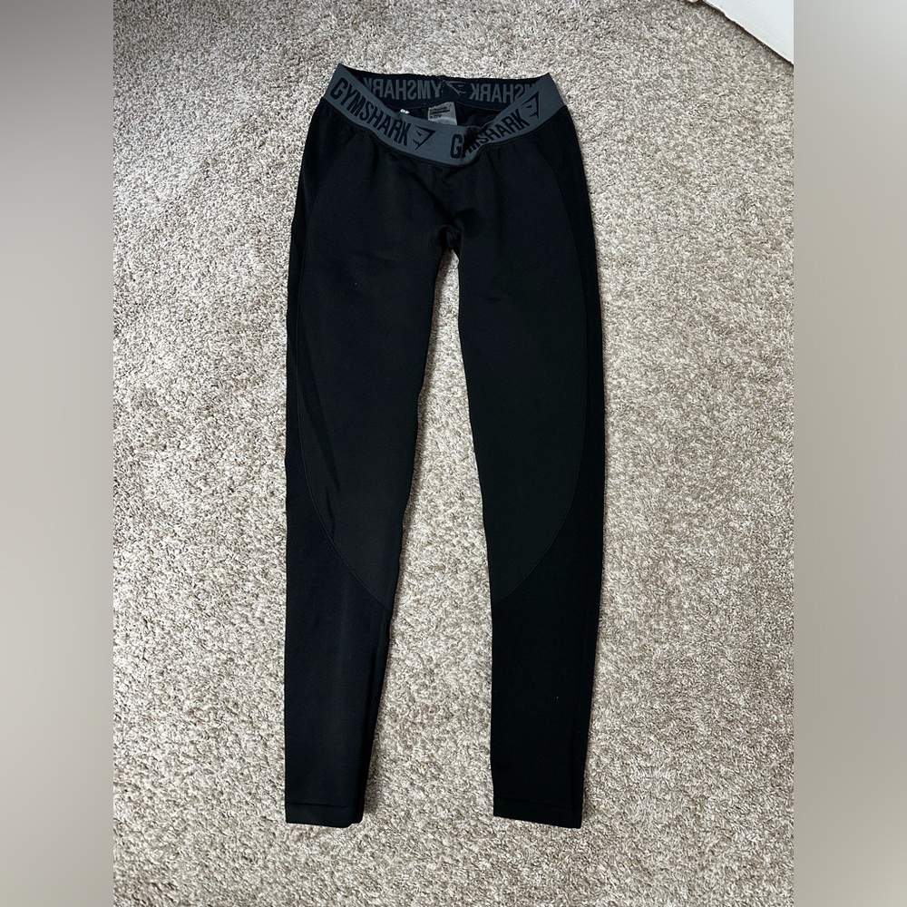 Gymshark Flex Leggings - Black Marl/Charcoal